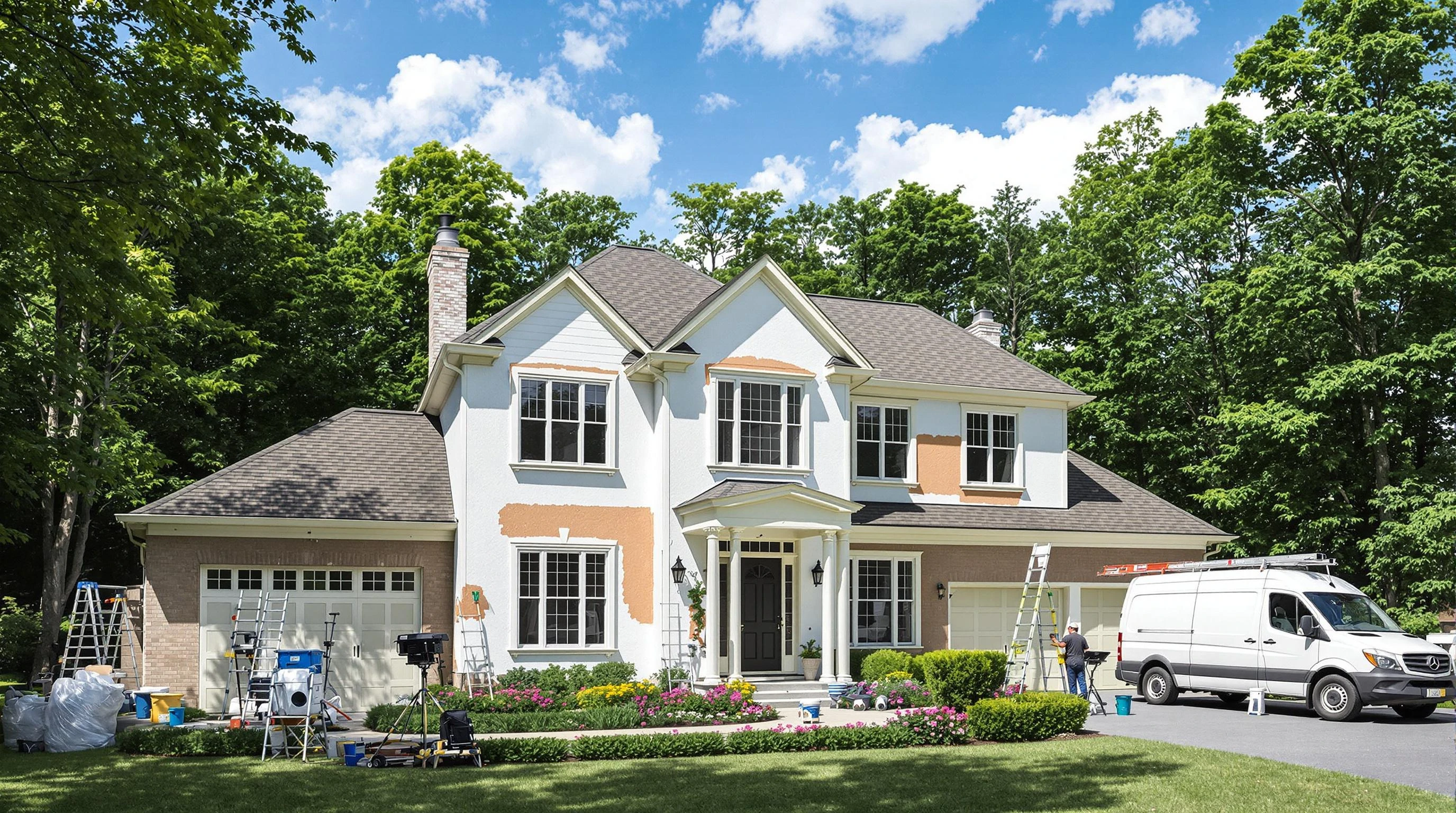 Streetsboro House Painters painting crew working in Mahoning, OH